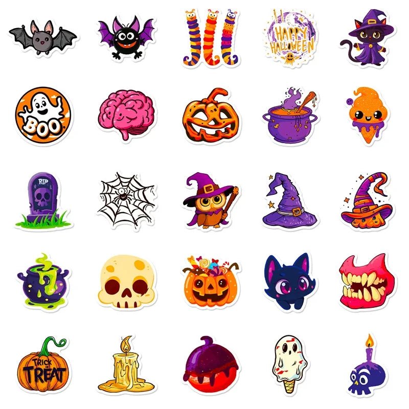 Halloween Snack Stickers Pack - Halloween - Stickers & Labels (including Scrapbooking, Wall Decals) - Scribble Snacks