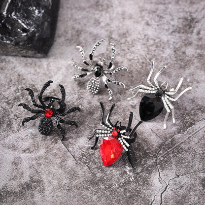 Halloween Spider Ring With Rhinestone Ins Personality Fashion Open Rings For Women Jewelry Accessories - 4 - Scribble Snacks