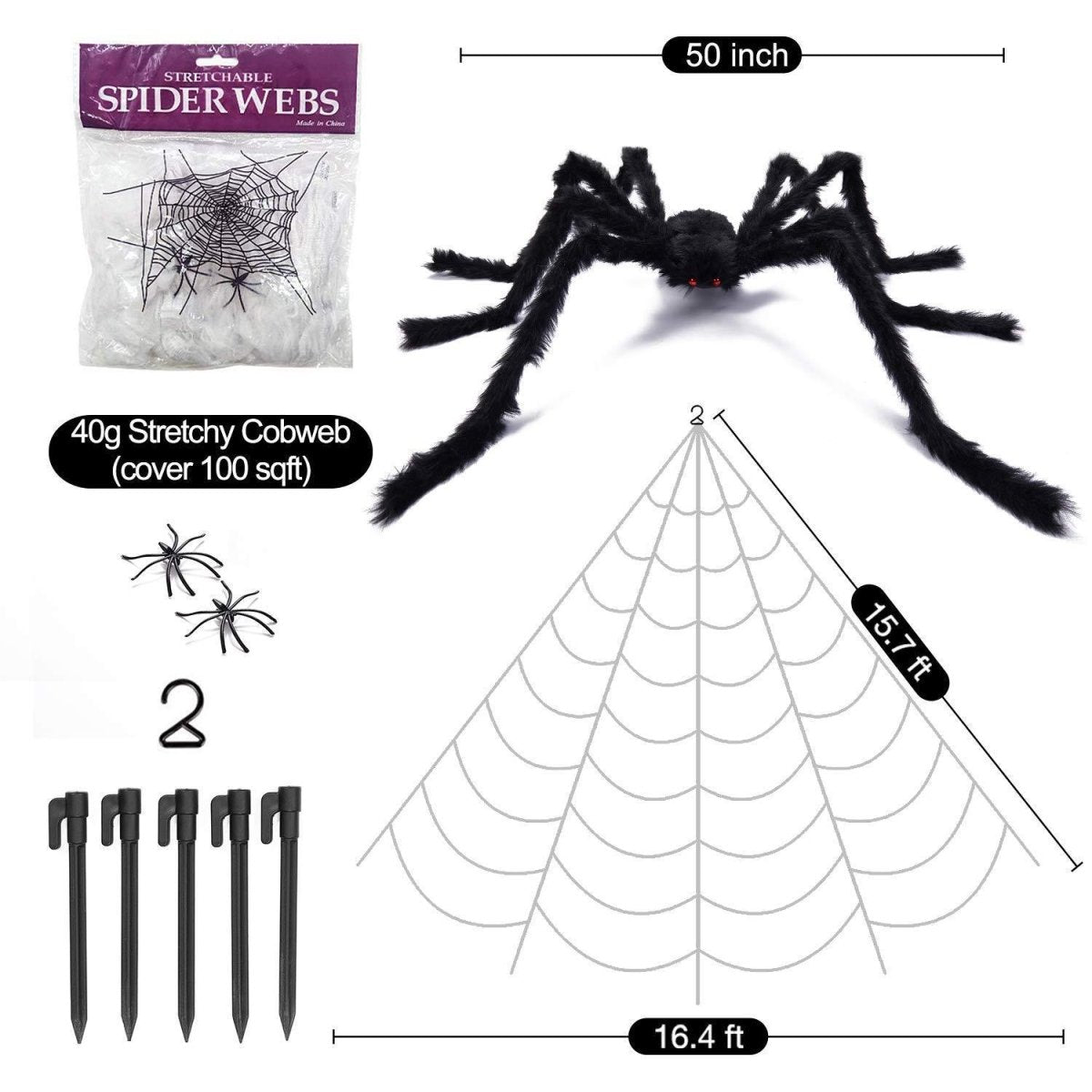 Halloween Spider Web Decoration Props - 0 - Scribble Snacks