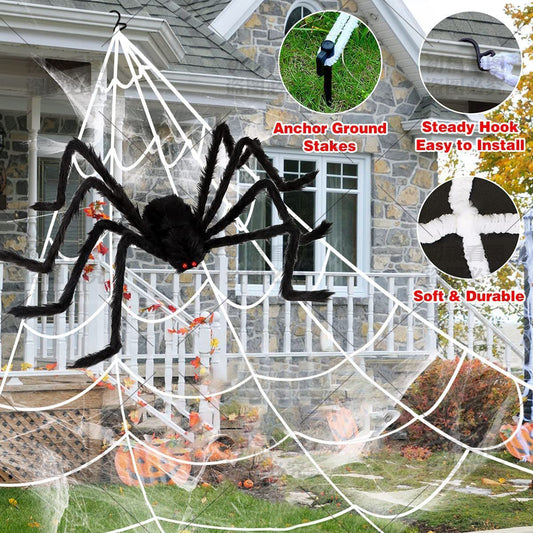 Halloween Spider Web Decoration Props - 0 - Scribble Snacks