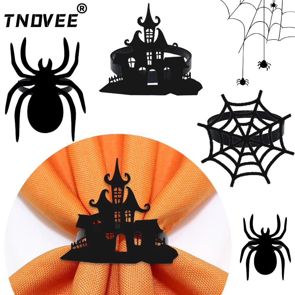 Halloween Spider Web Napkin Rings - Halloween - Tableware (Placemats, Napkin Rings, Table Runners) - Scribble Snacks