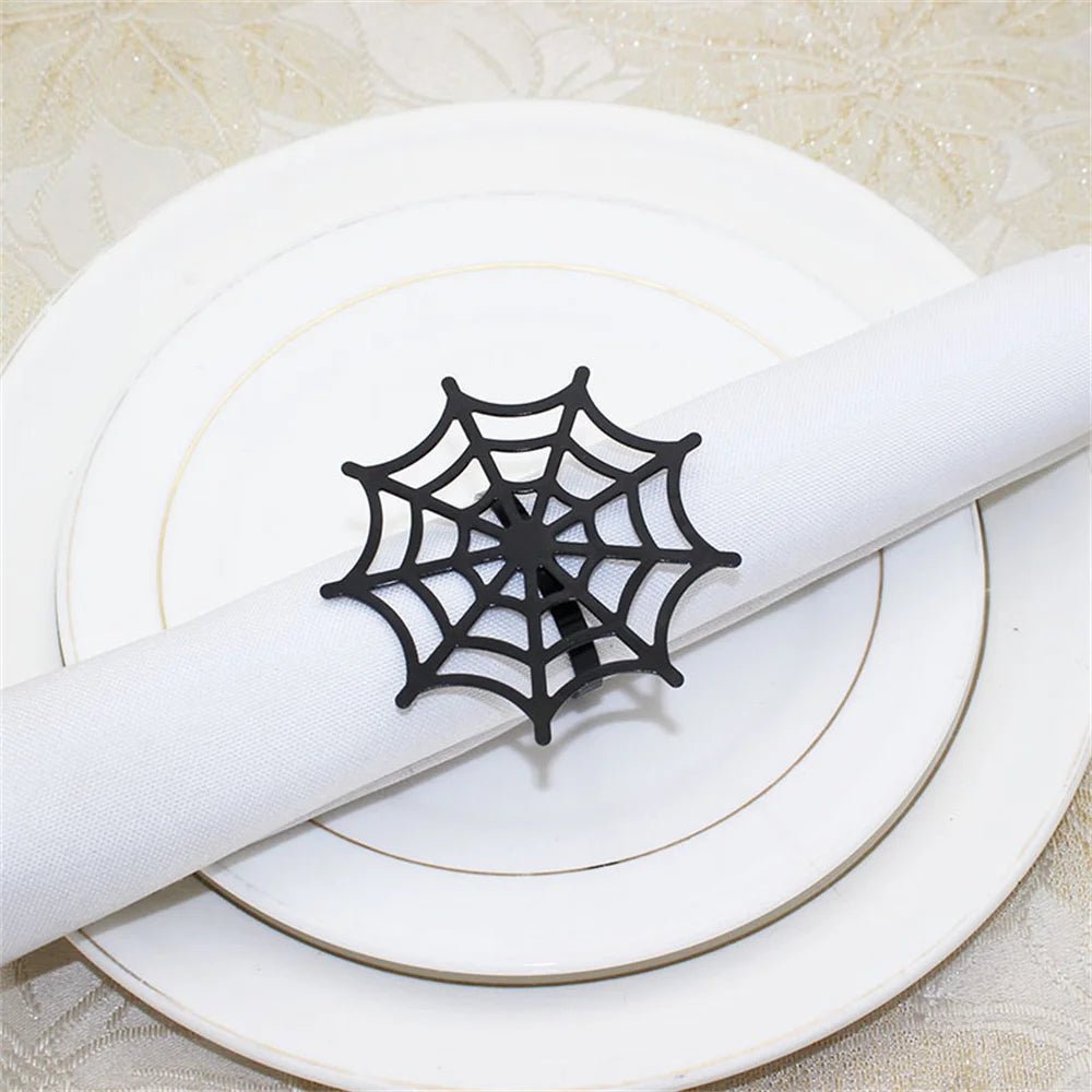 Halloween Spider Web Napkin Rings - Halloween - Tableware (Placemats, Napkin Rings, Table Runners) - Scribble Snacks