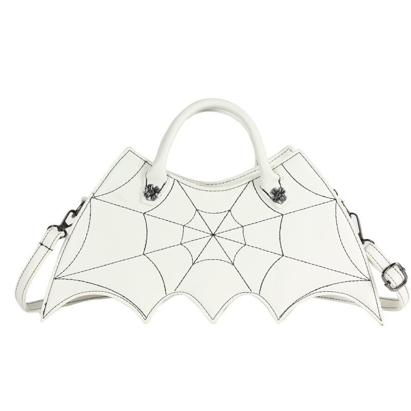 Halloween Spider Web Shape Shoulder Bags Personality Batgirl Tide Pu Handbags Fashoin Messenger Crossbody Bag - 0 - Scribble Snacks