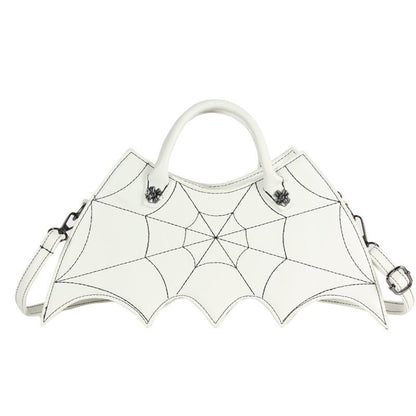 Halloween Spider Web Shape Shoulder Bags Personality Batgirl Tide Pu Handbags Fashoin Messenger Crossbody Bag - 0 - Scribble Snacks