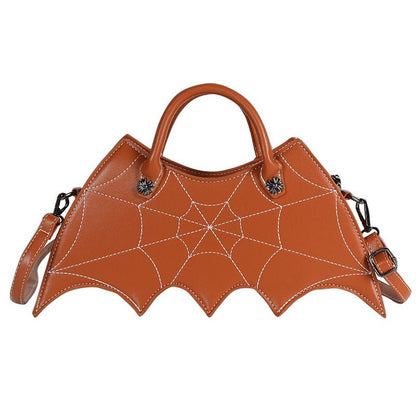 Halloween Spider Web Shape Shoulder Bags Personality Batgirl Tide Pu Handbags Fashoin Messenger Crossbody Bag - 0 - Scribble Snacks