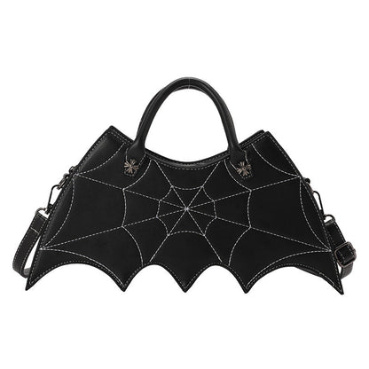 Halloween Spider Web Shape Shoulder Bags Personality Batgirl Tide Pu Handbags Fashoin Messenger Crossbody Bag - 0 - Scribble Snacks