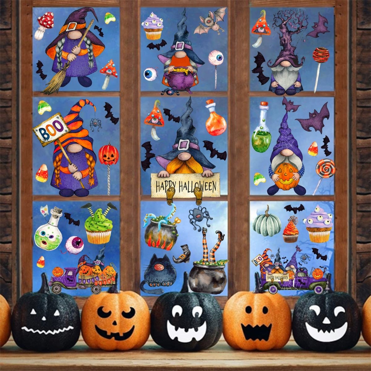 Halloween Static Cartoon Horror Decorative Stickers - 0 - Scribble Snacks