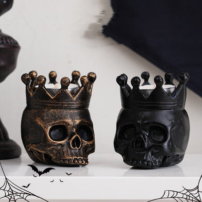 Halloween Themed Pumpkin Lantern Skull Candle Stand - 0 - Scribble Snacks