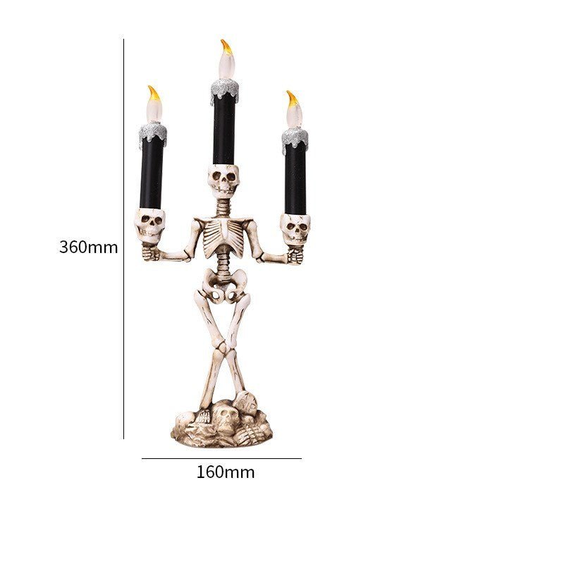 Halloween Three candles skeletons decoration - 0 - Scribble Snacks