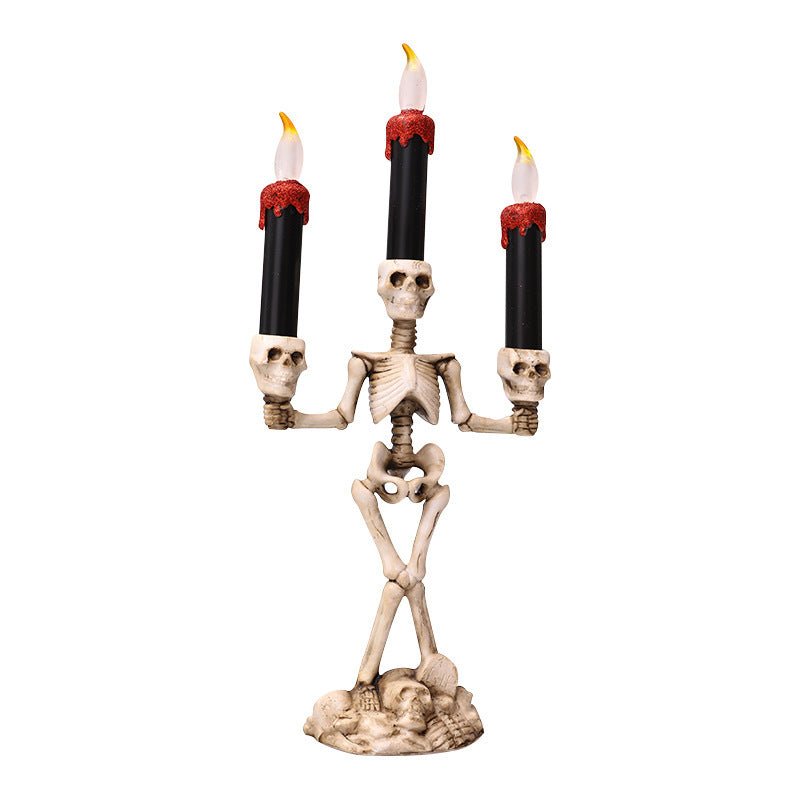 Halloween Three candles skeletons decoration - 0 - Scribble Snacks