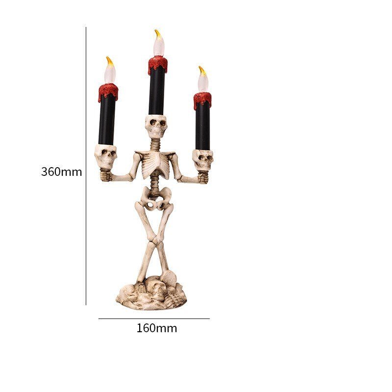 Halloween Three candles skeletons decoration - 0 - Scribble Snacks