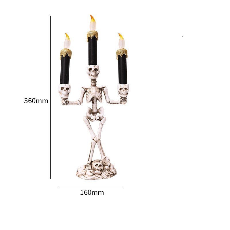 Halloween Three candles skeletons decoration - 0 - Scribble Snacks