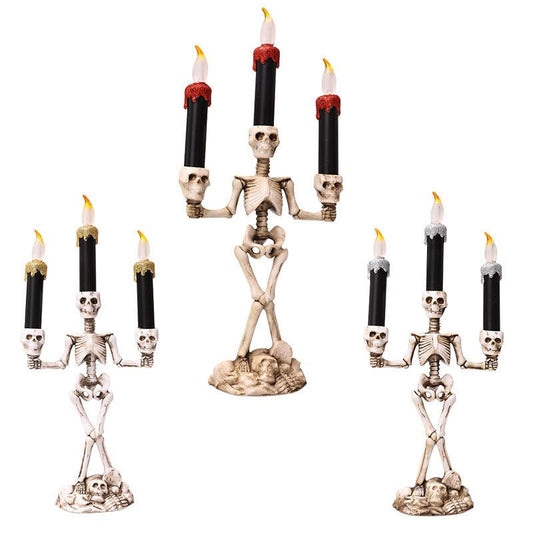 Halloween Three candles skeletons decoration - 0 - Scribble Snacks