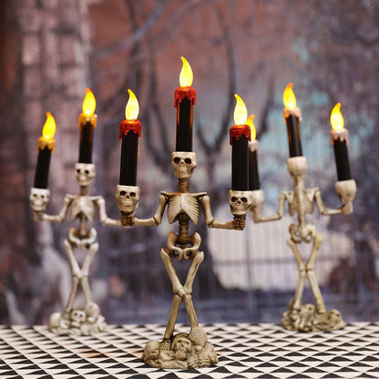 Halloween Three candles skeletons decoration - 0 - Scribble Snacks