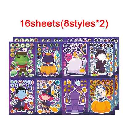 Halloween Treat Puzzle Sticker Set - Halloween - DIY Crafts & Scrapbooking - Scribble Snacks