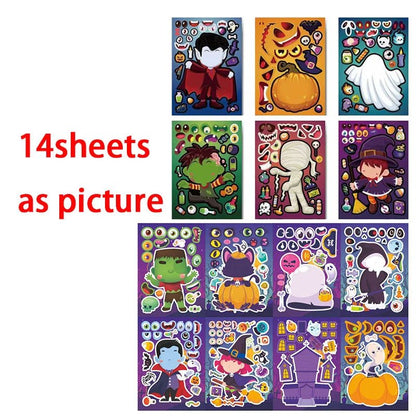 Halloween Treat Puzzle Sticker Set - Halloween - DIY Crafts & Scrapbooking - Scribble Snacks