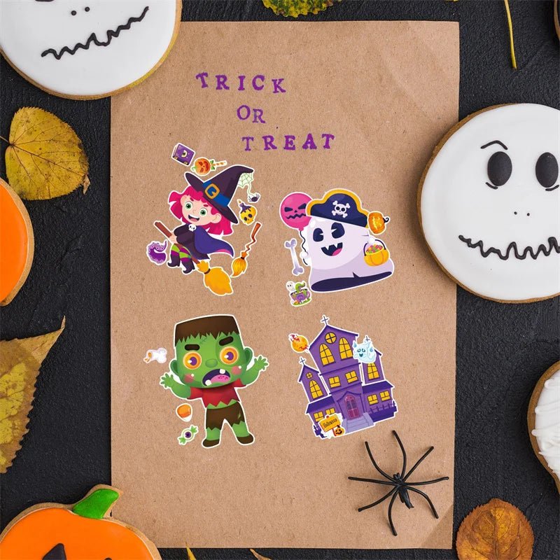 Halloween Treat Puzzle Sticker Set - Halloween - DIY Crafts & Scrapbooking - Scribble Snacks