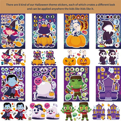 Halloween Treat Puzzle Sticker Set - Halloween - DIY Crafts & Scrapbooking - Scribble Snacks