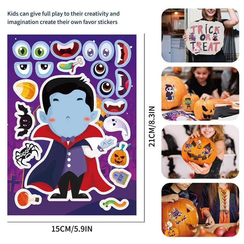 Halloween Treat Puzzle Sticker Set - Halloween - DIY Crafts & Scrapbooking - Scribble Snacks