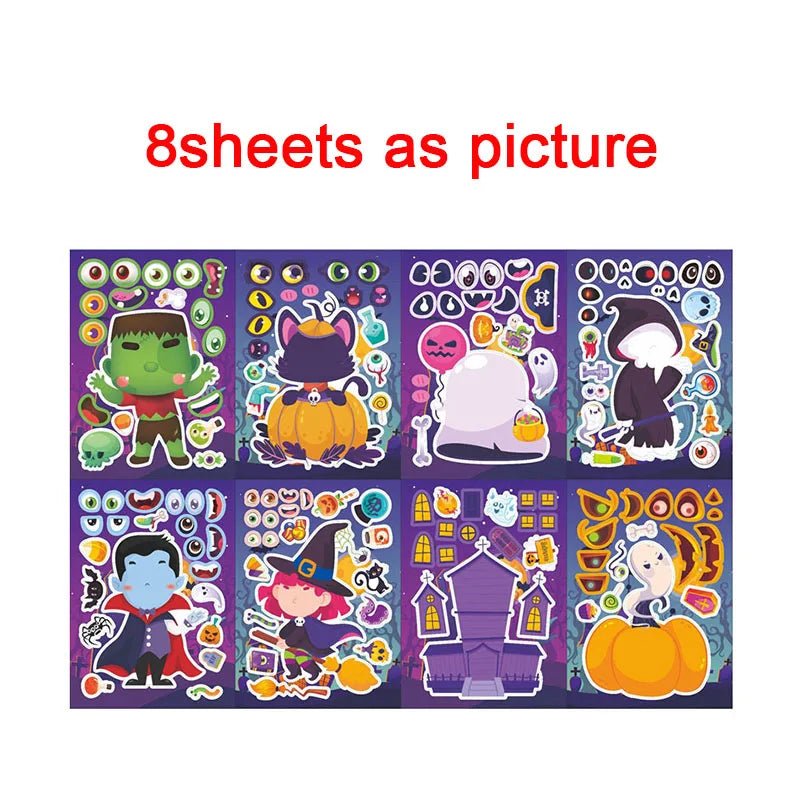 Halloween Treat Puzzle Sticker Set - Halloween - DIY Crafts & Scrapbooking - Scribble Snacks