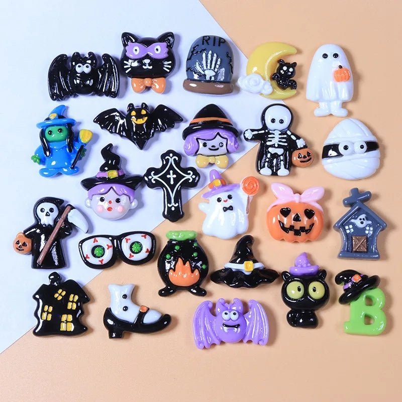 Halloween Treats Nail Decorations - Halloween - Resin Ornaments & Charms - Scribble Snacks