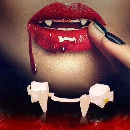 Halloween Vampire Teeth Retractable Fangs Masquerade Party Horror Zombie Teeth Cosplay Costume Props - 0 - Scribble Snacks