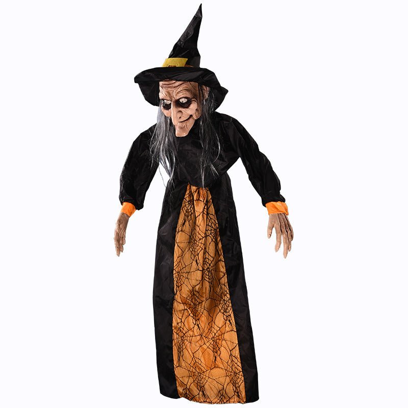 Halloween Voice - activated Horror Electric Witch Toy Ghost Festival Bar Outdoor Decorations Arrangement Props - 0 - Scribble Snacks