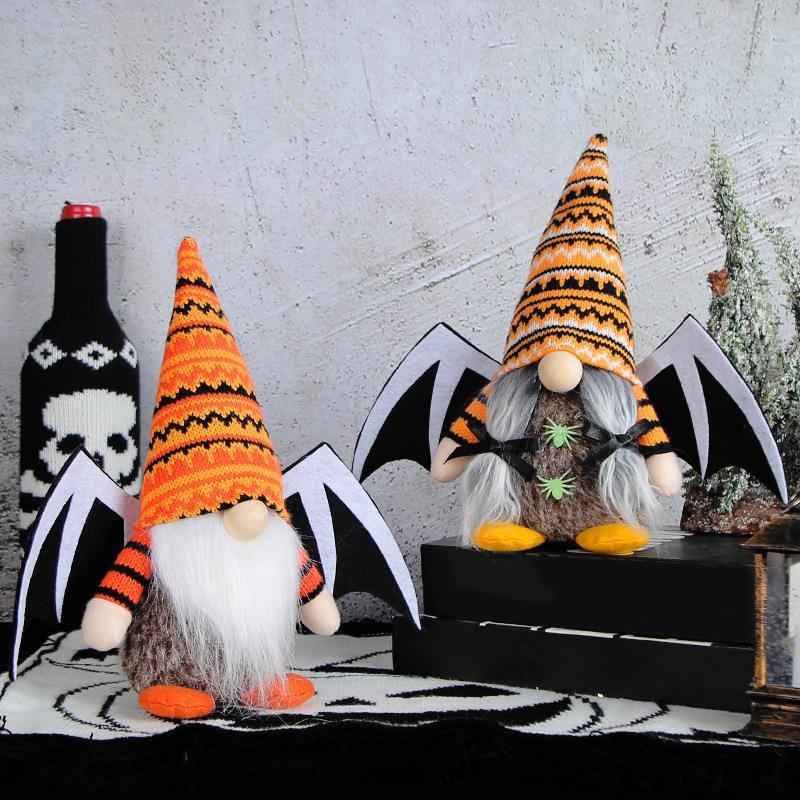 Halloween Wings Doll Cute Faceless Doll Ghost Festival Knitted Plush Doll - 0 - Scribble Snacks