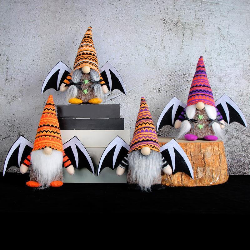 Halloween Wings Doll Cute Faceless Doll Ghost Festival Knitted Plush Doll - 0 - Scribble Snacks