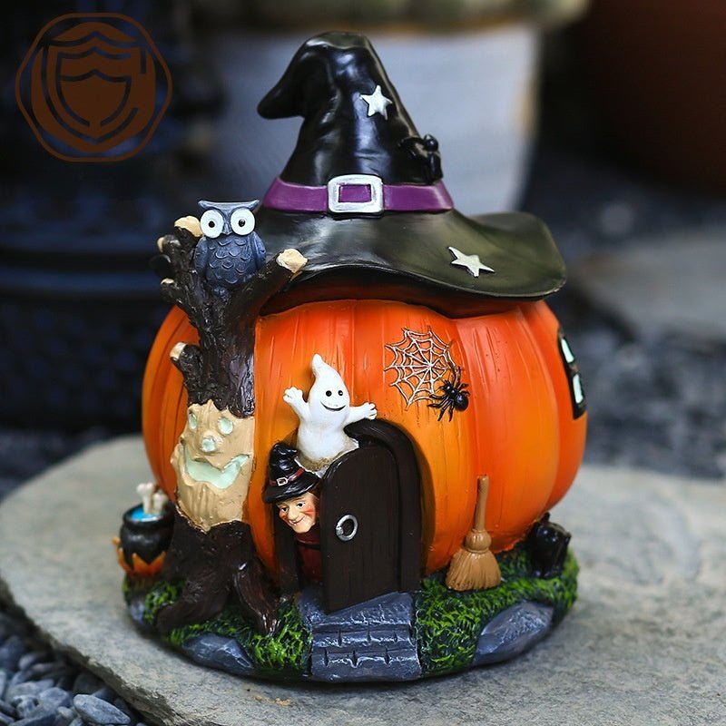 Halloween Witch Pumpkin House Decoration Garden Luminous Decoration - 0 - Scribble Snacks