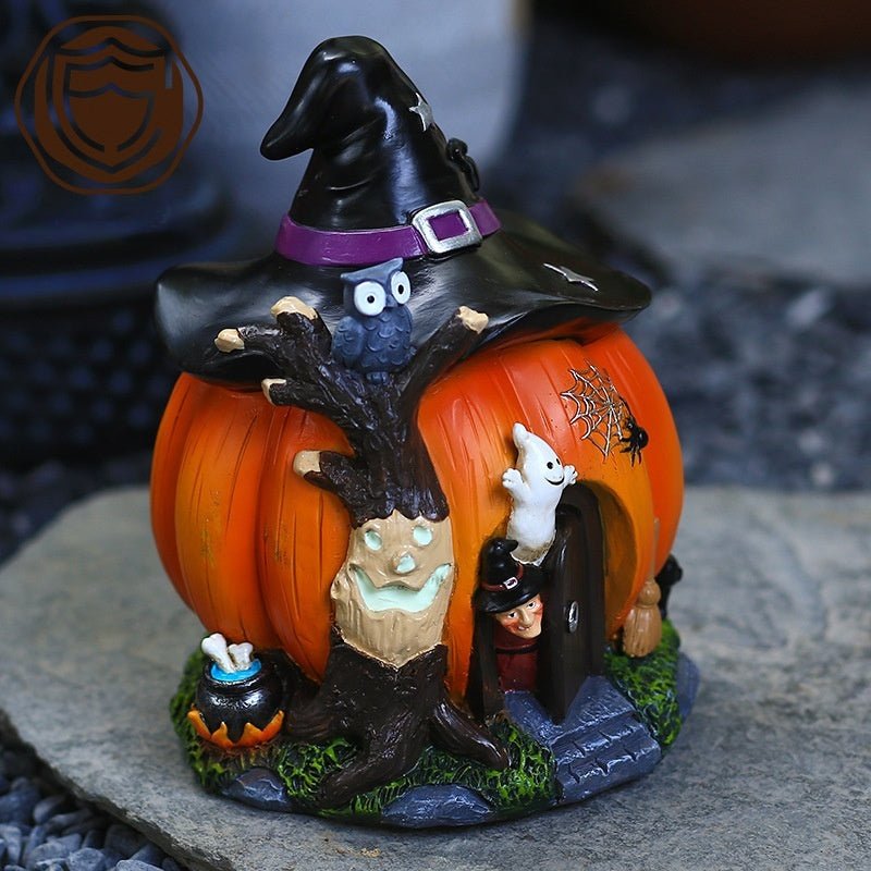 Halloween Witch Pumpkin House Decoration Garden Luminous Decoration - 0 - Scribble Snacks