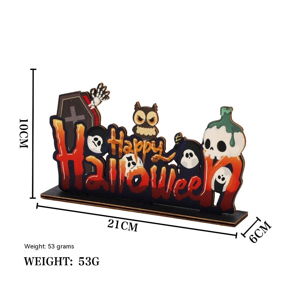 Halloween Wooden Decoration Decorations Festival - 0 - Scribble Snacks