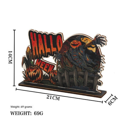 Halloween Wooden Decoration Decorations Festival - 0 - Scribble Snacks