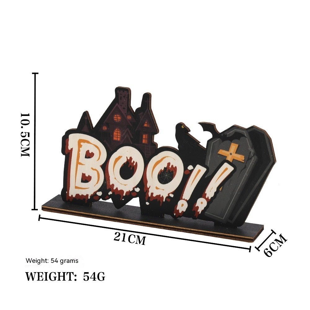 Halloween Wooden Decoration Decorations Festival - 0 - Scribble Snacks