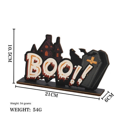 Halloween Wooden Decoration Decorations Festival - 0 - Scribble Snacks