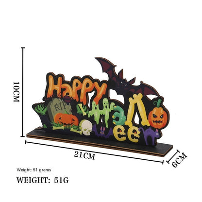 Halloween Wooden Decoration Decorations Festival - 0 - Scribble Snacks