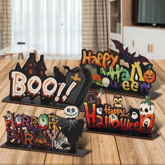 Halloween Wooden Decoration Decorations Festival - 0 - Scribble Snacks