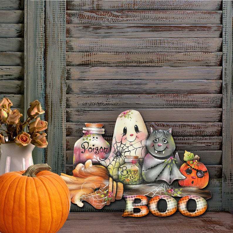 Halloween Wreath Autumn Door Decoration Wall Decoration - 0 - Scribble Snacks