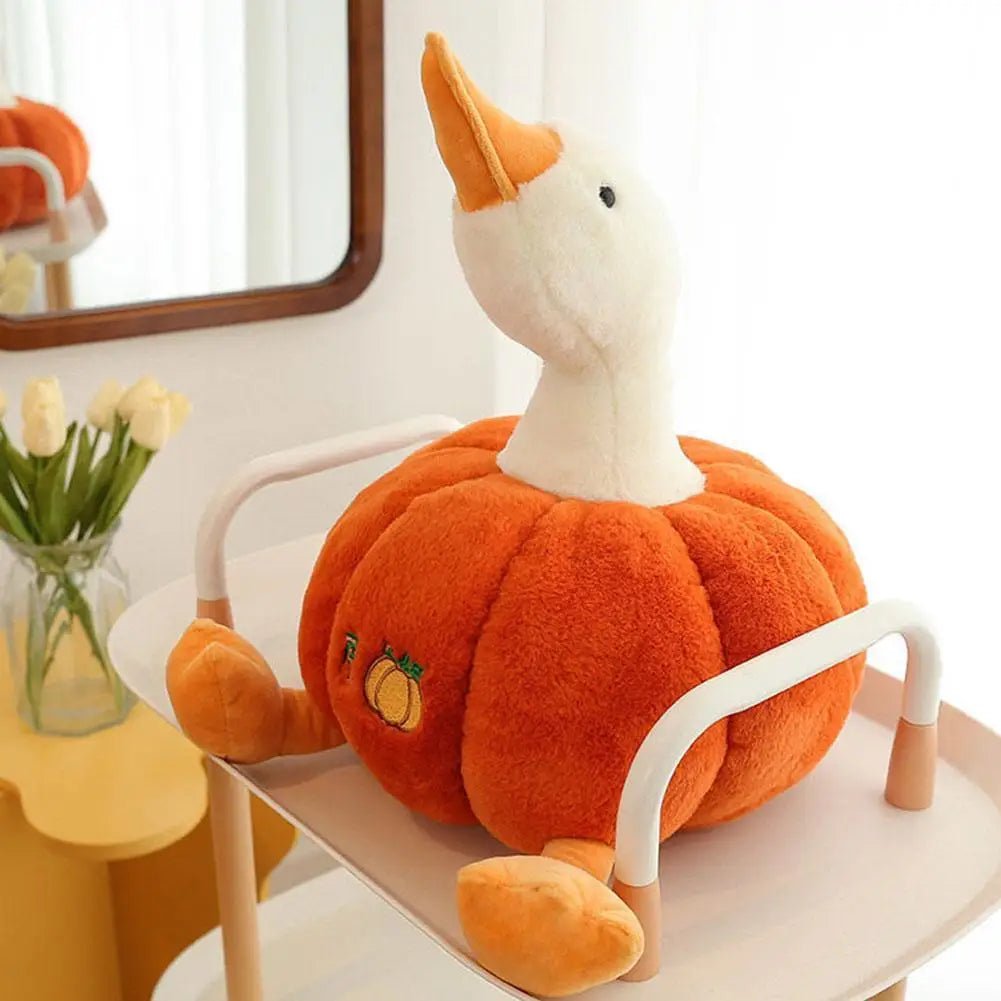 Happy Pumpkin Goose Plush Toy - Halloween - Plush Toys & Pillows - Scribble Snacks