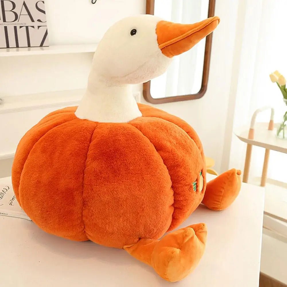 Happy Pumpkin Goose Plush Toy - Halloween - Plush Toys & Pillows - Scribble Snacks