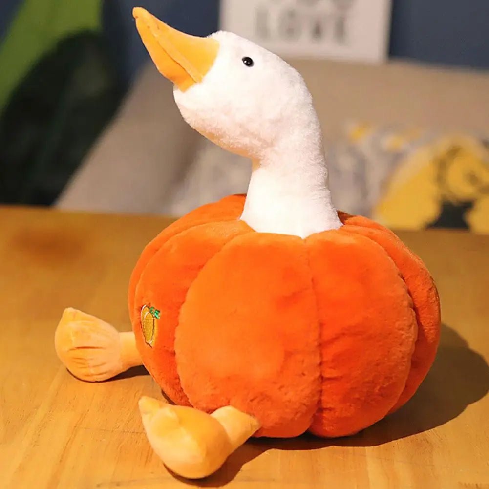 Happy Pumpkin Goose Plush Toy - Halloween - Plush Toys & Pillows - Scribble Snacks