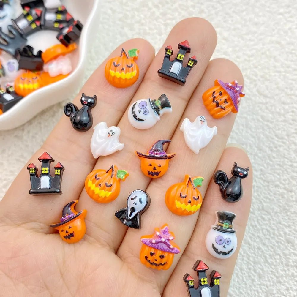 Haunted Bakery Nail Toppers - Halloween - Resin Ornaments & Charms - Scribble Snacks