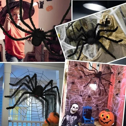 Haunted House Giant Spider Decor - Halloween - Outdoor Yard Decorations (Tombstones, Giant Props) - Scribble Snacks