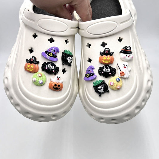 Hole Shoes Accessories Fit Diy Shoe Buckle Halloween Cartoon - 0 - Scribble Snacks