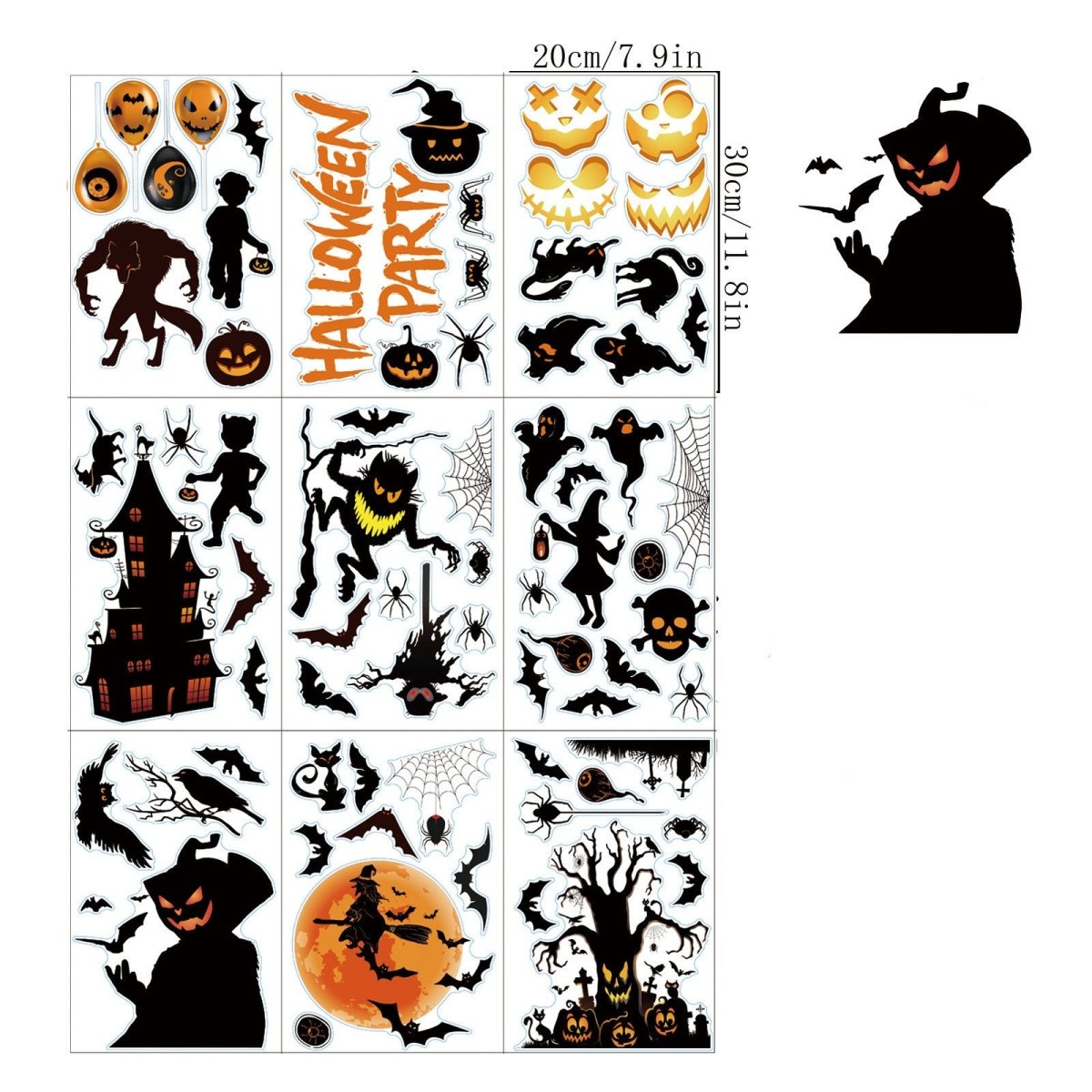 Home Fashion Printing Halloween Static Window Sticker - 0 - Scribble Snacks