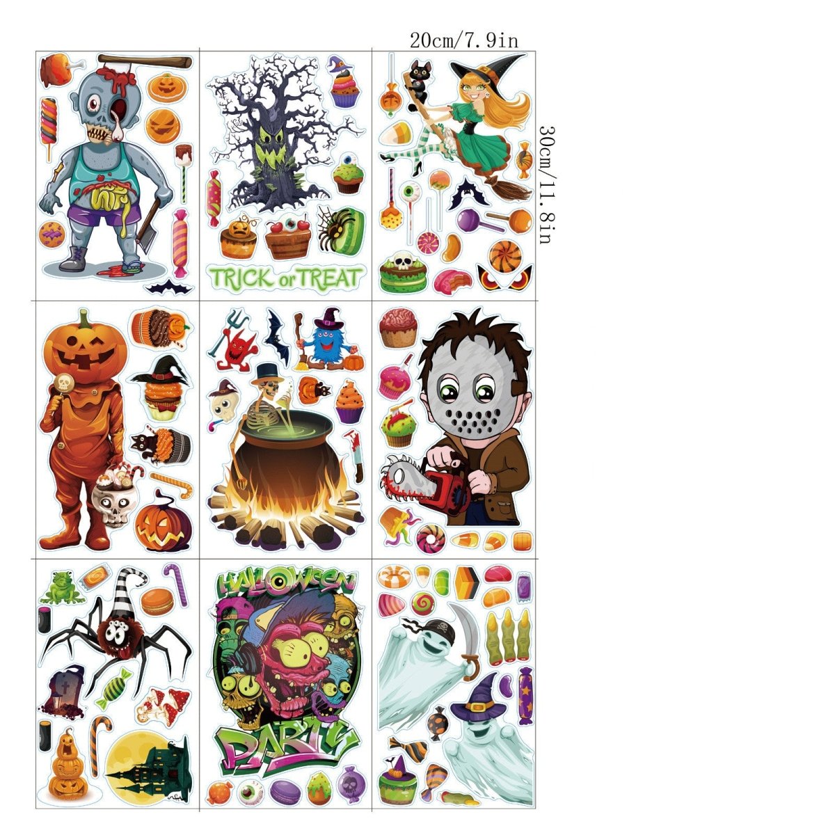 Home Fashion Printing Halloween Static Window Sticker - 0 - Scribble Snacks