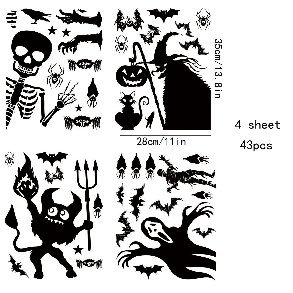 Home Fashion Printing Halloween Static Window Sticker - 0 - Scribble Snacks