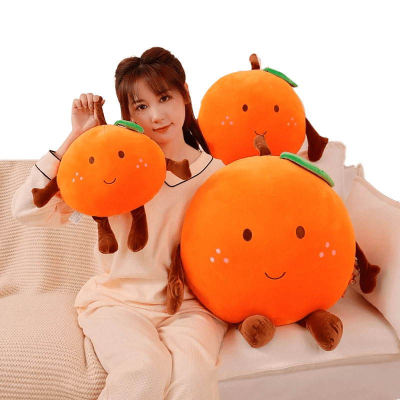 Kawaii Orange Leg Pillow - Soft Plush Toys - Scribble Snacks