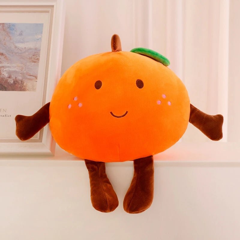 Kawaii Orange Leg Pillow - Soft Plush Toys - Scribble Snacks