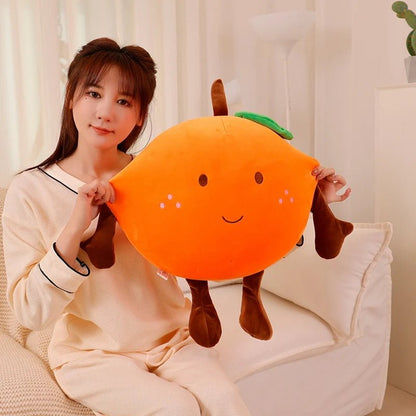 Kawaii Orange Leg Pillow - Soft Plush Toys - Scribble Snacks